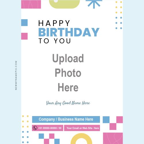 Customized Edit Company Name With Birthday Card Maker