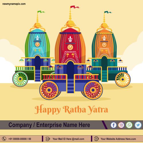 Company / Business Name Edit Rath Yatra Celebration Template Free