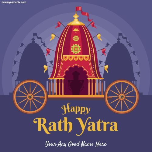Happy Jagannath Rath Yatra 2024 Wishes Personalized Name Pics