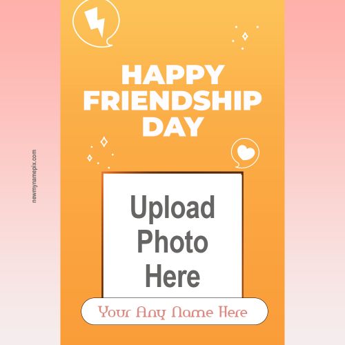 Online Edit Friendship Day Photo Frame Template 2024 Free