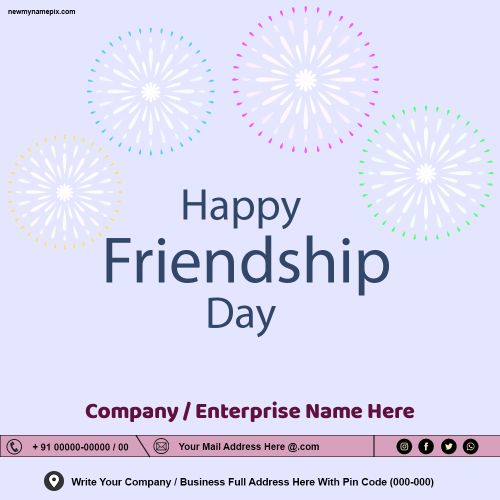 Free Enterprise Details Editable Card Happy Friendship Day 2024
