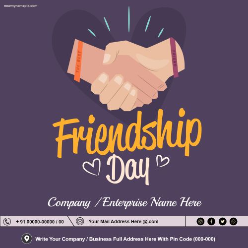 Company Branding Happy Friendship Day Image Editing Free