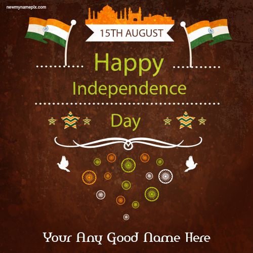 Edit Personalized Name On Happy Independence Day Template