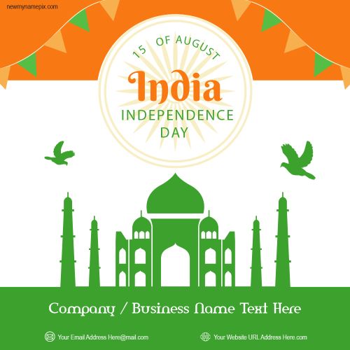 Independence Day Corporate Wishes Card