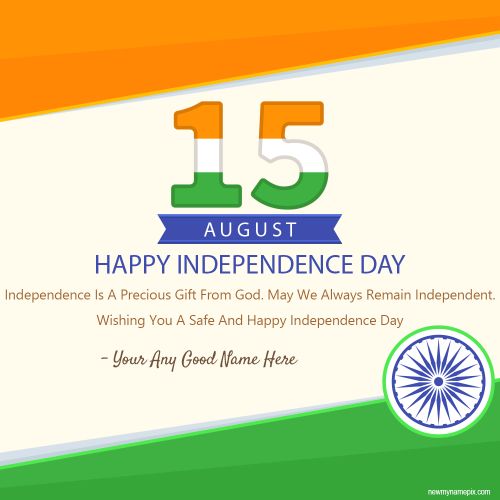 Easy To Create Independence Day Blessing Images With Name Edit