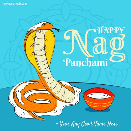 2024 Happy Nag Panchami With Name Edit Card Maker