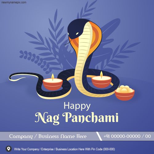 Business Marketing Card Happy Nag Panchami Wishes Free 2024