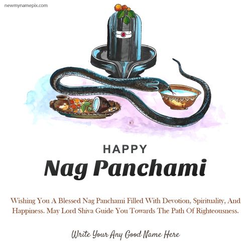 Customized Create Images Happy Nag Panchami 2024 Cards