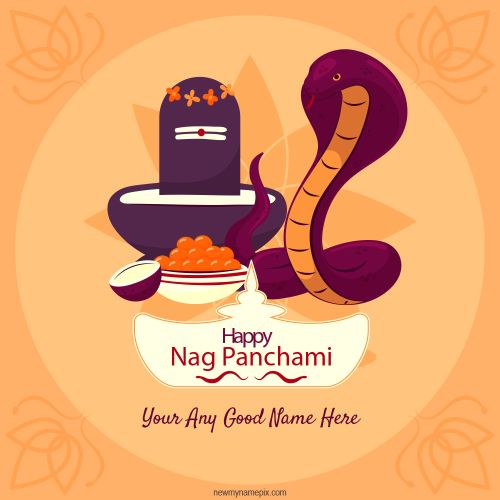 Easy To Share Special Own Name Writing Nag Panchami Pictures