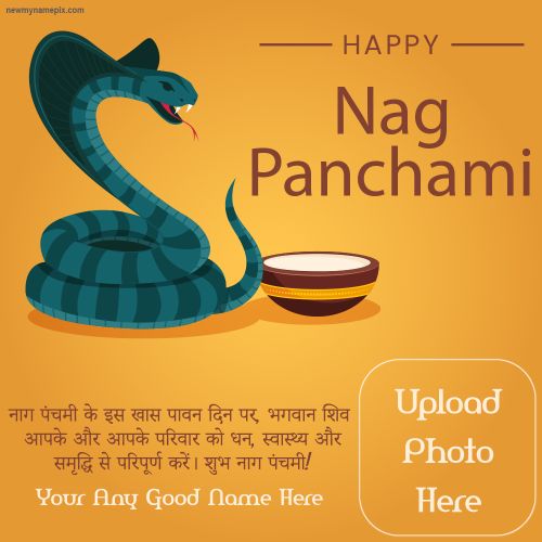 Free Editing Online Option Festival Nag Panchami Frame 2024