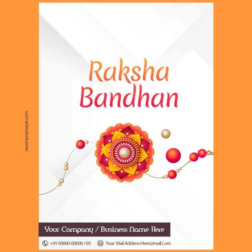 Happy Raksha Bandhan Wishes Corporate Card Create Customized