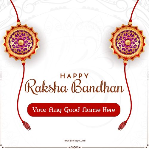 Best Wishes Raksha Bandhan Design Pictures With Special Own Name