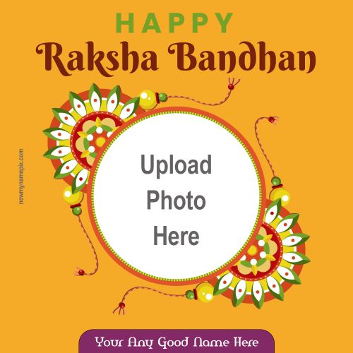 Personalized Name And Photo Add / Upload Frame Raksha Bandhan